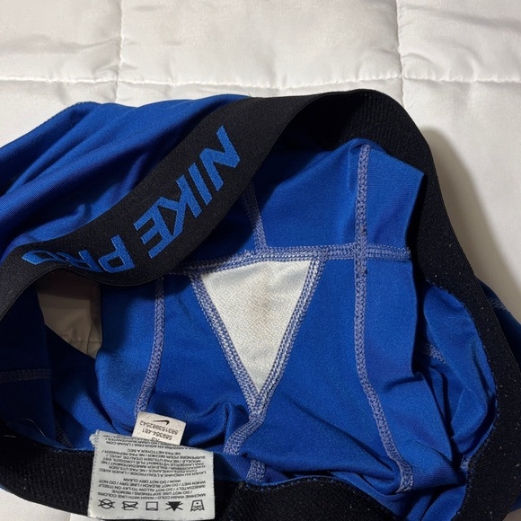 Nike Pro Athletic Shorts Spandex in Blue and Black - Picture 6 of 8